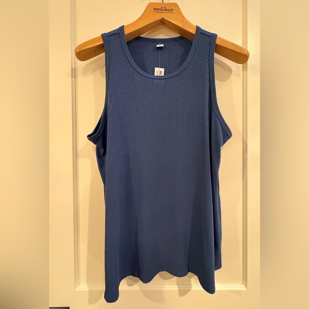 Old Navy Women's Ribbed Blue Tank Top